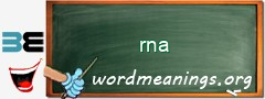 WordMeaning blackboard for rna